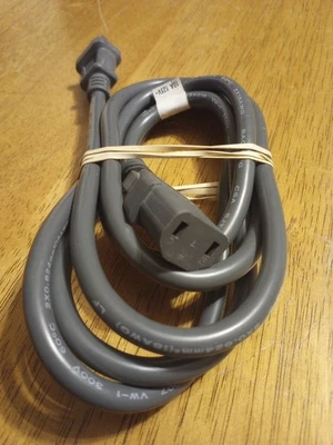 Used Grey 2 Prong Xbox Power Cable 10amp 120v 6ft For Xbox One, XB 360 ,360 Slim - Image 1 of 4