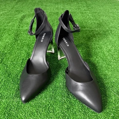 Zapatos Torrid Lucite D'orsay Correa en el Tobillo Punta Cerrada Tacón Extra Anchos Talla 13WW NUEVOS Foto 1 de 4