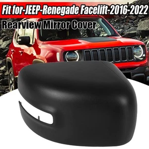 Tapa de espejo retrovisor lateral derecho negro para Jeep Renegade 2016-2022 2023 - Imagen 1 de 13