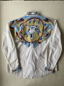 Southwest Canyon Western Cowboy Shirt Graphic Vintage 1994 Size Small - Picture 1 of 9