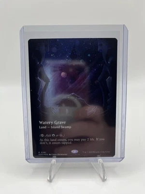 2025 Magic The Gathering Watery Grave BORDERLESS GALAXY FOIL EOE RARE LAND - Image 1 of 3