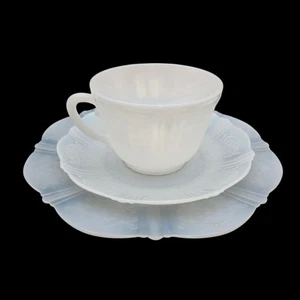 Macbeth-Evans American Sweetheart Opalescent Monax Depression Glass Cup Saucer - Picture 1 of 11