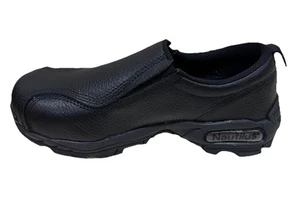 Zapato de trabajo Nautilus N1631 para mujer punta de acero sin cordones cuero negro SD seguridad talla 9B - Imagen 1 de 5