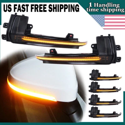 Fits For Audi A3 S3 A4 S4 A5 S5 Dynamic LED Turn Signal Light Mirror Indicator - Image 1 of 4