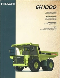 Equipment Brochure - Hitachi - EH1000 - Off-Road Mining Dump Truck c2000 (E5769) - Picture 1 of 1