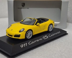 Porsche 911 991.II Carrera 4S Cabriolet 2016 Yellow 1:43 Herpa WAP0201090G (13) - Picture 1 of 16