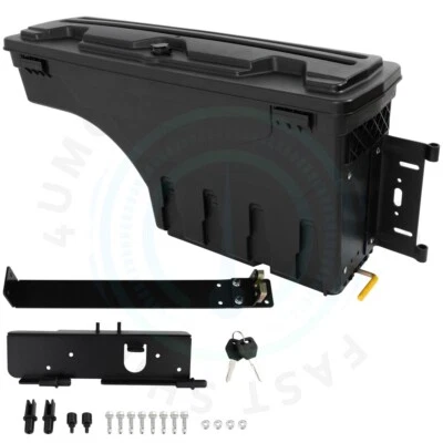Caja de herramientas de almacenamiento de caja lateral derecha negra para Ford F150 F-150 1997-2014 oscilante Foto 1 de 4