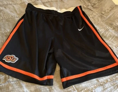 OKLAHOMA STATE COWBOYS Men's NIKE Black MEDIUM Athletic Shorts FREE SHIPPING - Image 1 of 2