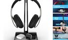  Headphone Stand – Premium Tall Headset Stand with Gray Silicone Tray Liner