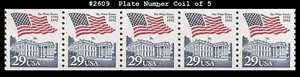 USA4 #2609 MNH PNC5 Pl # 6 Flag over White House - Picture 1 of 1