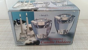  Wendekerzenhalter schweres Glas Bar Giftco inkl. 2er Set Neu im Karton - Bild 1 von 11