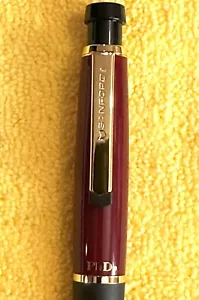 Sanford PhD Gel Ink Pen Black Cherry Red & 18K Gold Accents, New, Exceptional! - Picture 1 of 4