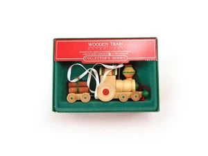 Hallmark Collector's Series Holzeisenbahn 1985 mit Originalkarton Weihnachtsschmuck - Bild 1 von 8