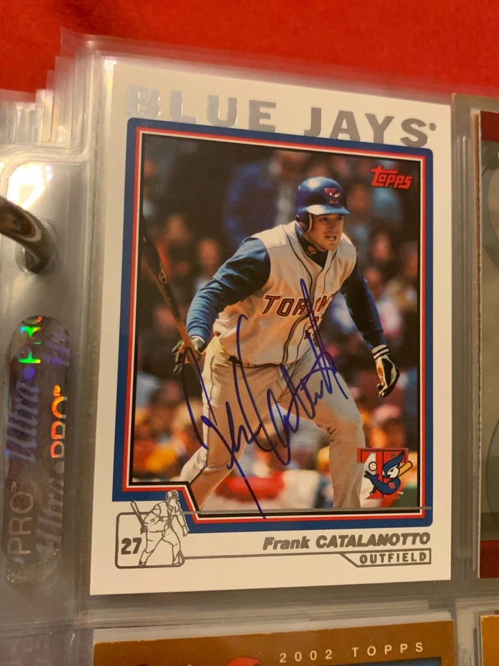 FRANK CATALANOTTO AUTOGRAPHED SIGNED 2004 TOPPS CARD COA - Image 1 of 1