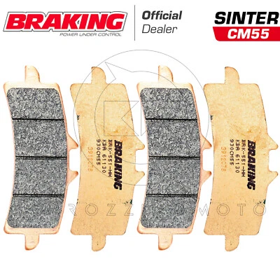 4 PASTIGLIE FRENO ANTERIORI BRAKING 930CM55 MV AGUSTA F3 800 2014 - Imagen 1 de 2