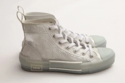 Dior B23 Sneakers High Top Size 42 - US 9 in Clear White Ice Blue Oblique - Image 1 of 4