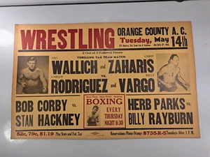 Wallich & Zaharis Vs. Rodriguez & Vargo, Tag Team Wrestling Event Poster (S23) - Picture 1 of 18