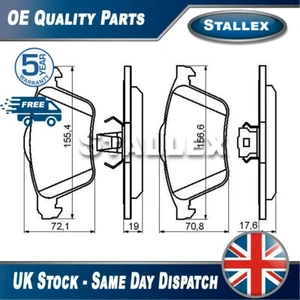 Fits Volvo XC90 V70 S60 XC70 + Other Models Brake Pads Set Front Stallex - Picture 1 of 12