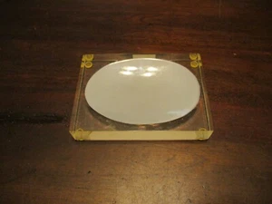 Clear Acrylic Hotel Collection Soap Dish frosted in middle5x3.75x3/4'' - Picture 1 of 7