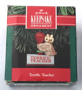 Hallmark Keepsake Ornament Terrific Teacher Ornament Rubber Stamp Gift - Picture 1 of 6