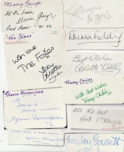 RESTPOSTEN #662 1970/80er Schauspielerin Autogramme (10) aus A.R.DAVIS Vintage Sammlung - Bild 1 von 1