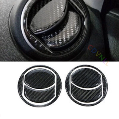 Cubierta superpuesta de ventilación frontal interior de fibra de carbono real para Mazda 3 2011-2015 Foto 1 de 4