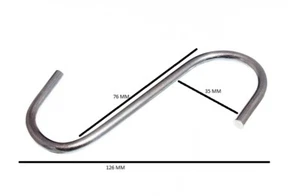 Gancho S Gancho Utilitario Cocina Estante Gancho 4 Pulgadas 100mm BZP Acero Con Paquete Tamaño 6 - Imagen 1 de 1