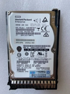 652564-B21 - 300GB 6G SAS 10K rpm SFF (2.5-inch) SC Enterprise HDD 653955-001 - Image 1 of 2