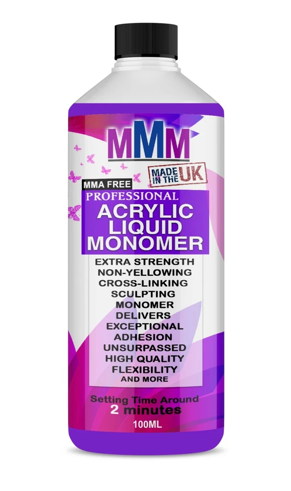 MMM NAGELFORMUNG ACRYL FLÜSSIGES MONOMER SALON HOHE QUALITÄT UK schnelle Lieferung 100 ml