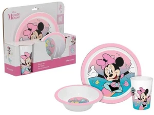 MINNIE MOUSE KINDER KLEINKINDER 3-TEILIGES GESCHIRRSET TELLER GESCHIRR TASSE IN PRÄSENTATIONSBOX - Bild 1 von 1