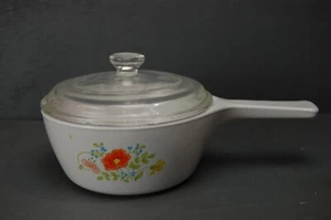Vintage Corning Menuette Pan with Lid Wildflower P-82-B - Picture 1 of 7