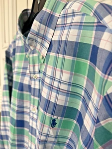 Ralph Lauren Men Size XL Button Down Classic Fit Spring Plaid Dress Casual Shirt - Picture 1 of 13