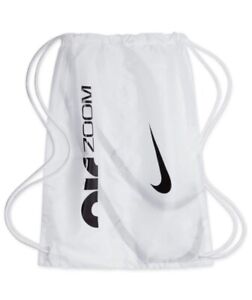 Sac à chaussures anti-poussière Nike Air Zoom Track & Field blanc logo noir 17x12 fermeture à cordes