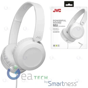 JVC Earphones Foldable over The Light with Remote Control & Microphone White - Picture 1 of 1