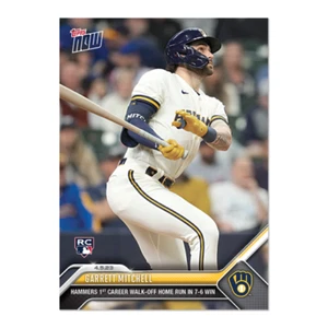 Garrett Mitchell - 2023 MLB TOPPS NOW Card 56 - RC Rookie 1st Career Walk-off HR - Picture 1 of 2