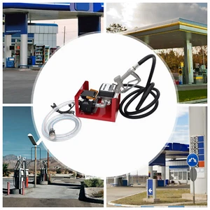 Electric Fuel Transfer Pump Self-priming Oil Diesel Pump 110V + Hoses + Nozzle - Picture 1 of 13