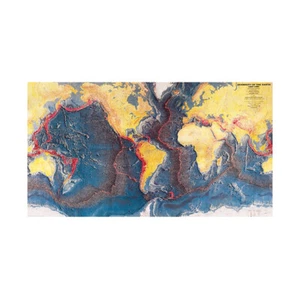 Seismicity of The Earth 1960-1980 Map Educational Geological Poster A1 A2 - Picture 1 of 3