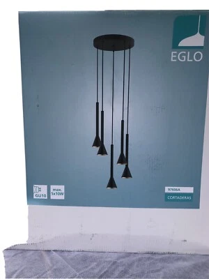 Eglo Lighting Cortaderas 5-Light Circular Staircase Pendant Matte Black 97606a - Image 1 of 4