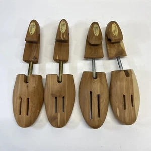 2 Paar Allen Edmonds Schuhspanner Gold Emblem Größe L Zedernholz verstellbar - Bild 1 von 8