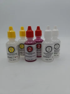 REAGENTI TEST RICHIESTA CLORO, PH E ACIDO #1, #2, #3 - 1 OZ *2 CIASCUNO / CONFEZIONE DA 6* - Foto 1 di 5