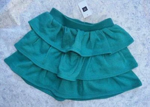 NWT Gap Kids Turquoise Blue Comfy Ruffle Tiered Sparkle Skirt S 6 7 Yrs. - Picture 1 of 1