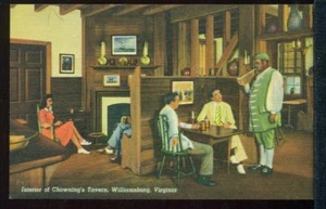 The Interior or Chownings Tavern Williamsburg VA TOURIST SITE VINTAGE Postcard - Picture 1 of 1