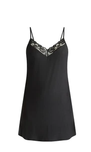 JOYSPUN SLEEVELESS V-NECK MIDI CHEMISE NIGHTGOWN BLACK L (12-14) - Picture 1 of 5