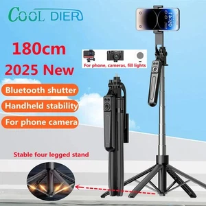 Selfie Stick Tripod with 2 Fill Lights, 45" Extra Long Phone Tripod Phone Tripod - Picture 1 of 16