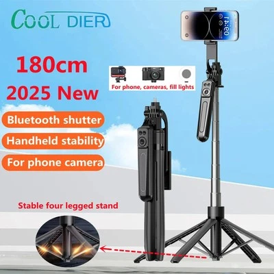 Selfie Stick Tripod with 2 Fill Lights, 45" Extra Long Phone Tripod Phone Tripod - Image 1 of 4