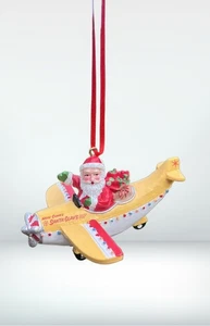 Kurt Adler Babbo Natale aereo decorazione natalizia dipinto a mano 3,75" - Foto 1 di 3