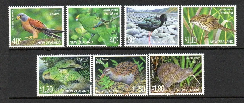 NUEVA ZELANDA MNH 2000 SG2369-2375 AVES AMENAZADAS Foto 1 de 1