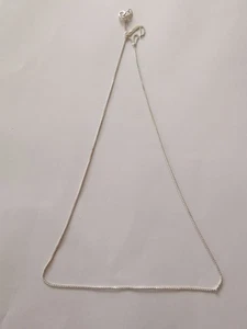 Sterling Silver Fine Link Necklace 1.4g 20" R10M - Picture 1 of 4