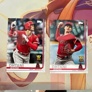 2019 Topps Shohei Ohtani #600 & #250 Rookie Gold Cup Pitching & Batting Cards - Picture 1 of 6