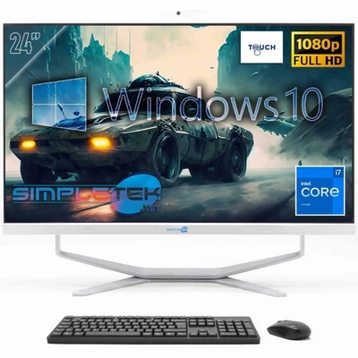 All In One Aio 24" Touchscreen Win10 Core I7 6Th Gen 4Gb 120Gb Fisso Webcam 2K - Image 1 of 4